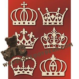 Crown Ornaments #1 fretwork scroll saw pattern |The Wooden Teddy Bear