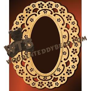 Lacy Flower Wall Frame fretwork scroll saw pattern |The Wooden Teddy Bear