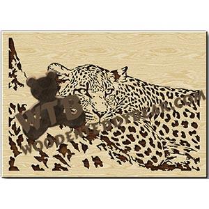 Leopard fretwork scroll saw pattern |The Wooden Teddy Bear