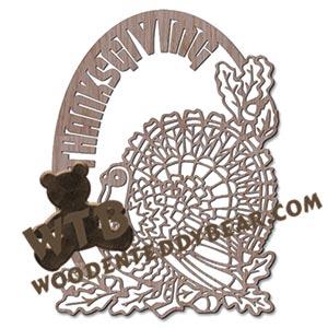 Thanksgiving Turkey fretwork scroll saw pattern |The Wooden Teddy Bear