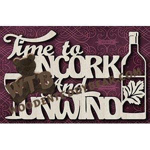 Uncork & Unwind fretwork scroll saw pattern |The Wooden Teddy Bear