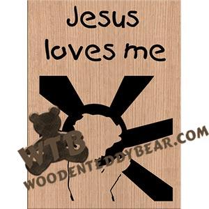 Jesus Loves Me fretwork scroll saw pattern |The Wooden Teddy Bear