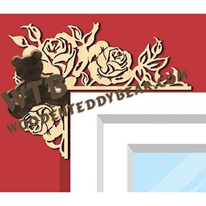 Roses Decorative Corner fretwork scroll saw pattern |The Wooden Teddy Bear