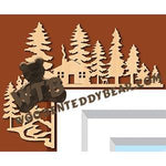 Cabin Decorative Corner fretwork scroll saw pattern |The Wooden Teddy Bear