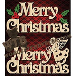 Merry Christmas #1 fretwork scroll saw pattern |The Wooden Teddy Bear