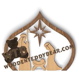 Simple Stand-Up Nativity fretwork scroll saw pattern |The Wooden Teddy Bear