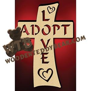 Curved Cross Adopt fretwork scroll saw pattern |The Wooden Teddy Bear