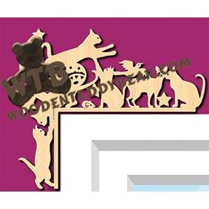 Cats Decorative Corner fretwork scroll saw pattern |The Wooden Teddy Bear