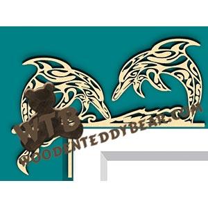 Dolphins Decorative Corner fretwork scroll saw pattern |The Wooden Teddy Bear