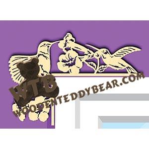 Hummingbirds Decorative Corner fretwork scroll saw pattern |The Wooden Teddy Bear