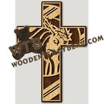 Jesus Portrait Cross #3 fretwork scroll saw pattern |The Wooden Teddy Bear