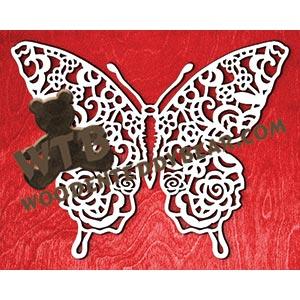 Lace Butterfly fretwork scroll saw pattern |The Wooden Teddy Bear