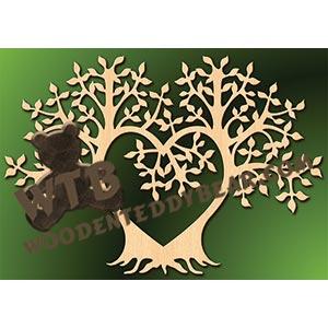 Heart Tree fretwork scroll saw pattern |The Wooden Teddy Bear