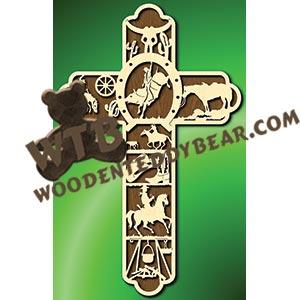 Rodeo Cross fretwork scroll saw pattern |The Wooden Teddy Bear