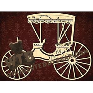 Old Carriage fretwork scroll saw pattern |The Wooden Teddy Bear