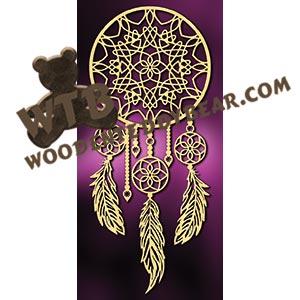 Dreamcatcher #1 fretwork scroll saw pattern |The Wooden Teddy Bear