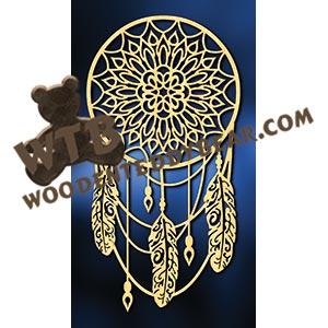 Dreamcatcher #3 fretwork scroll saw pattern |The Wooden Teddy Bear