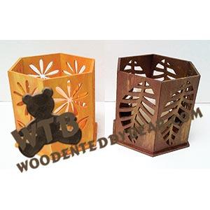 Six-Sided Luminary Set fretwork scroll saw pattern |The Wooden Teddy Bear