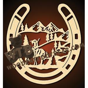 End of the Trail Horseshoe fretwork scroll saw pattern |The Wooden Teddy Bear