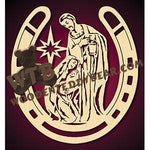 Holy Family Horseshoe fretwork scroll saw pattern |The Wooden Teddy Bear