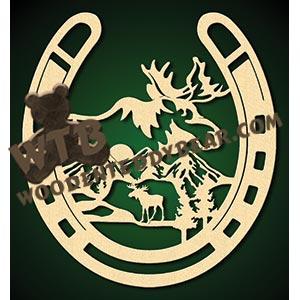 Moose Horseshoe fretwork scroll saw pattern |The Wooden Teddy Bear