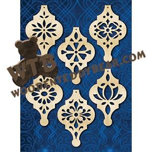 Bauble Ornaments #6 fretwork scroll saw pattern |The Wooden Teddy Bear