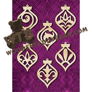 Bauble Ornaments #10 fretwork scroll saw pattern |The Wooden Teddy Bear