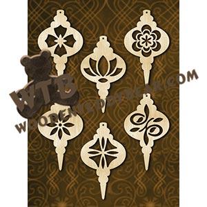 Bauble Ornaments #12 fretwork scroll saw pattern |The Wooden Teddy Bear