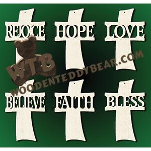 Curved Cross Ornaments #2 fretwork scroll saw pattern |The Wooden Teddy Bear