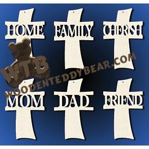 Curved Cross Ornaments #4 fretwork scroll saw pattern |The Wooden Teddy Bear