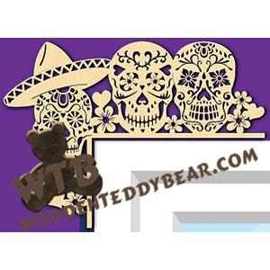 Day of the Dead Decorative Corner fretwork scroll saw pattern |The Wooden Teddy Bear