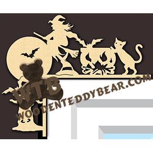 Halloween #3 Decorative Corner fretwork scroll saw pattern |The Wooden Teddy Bear