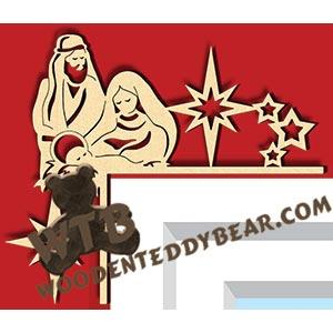 Nativity #1 Decorative Corner fretwork scroll saw pattern |The Wooden Teddy Bear