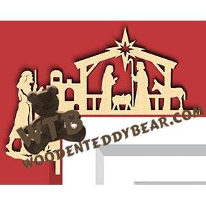 Nativity #2 Decorative Corner fretwork scroll saw pattern |The Wooden Teddy Bear