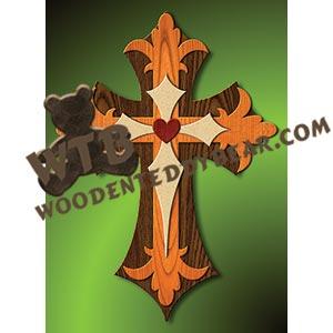 Stacked Cross #8 fretwork scroll saw pattern |The Wooden Teddy Bear