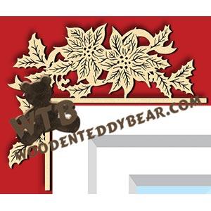 Poinsettia Decorative Corner fretwork scroll saw pattern |The Wooden Teddy Bear