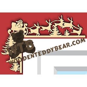 Santa Sleigh #2 Decorative Corner fretwork scroll saw pattern |The Wooden Teddy Bear