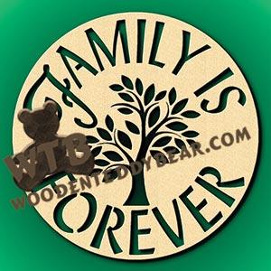 Family is Forever fretwork scroll saw pattern |The Wooden Teddy Bear