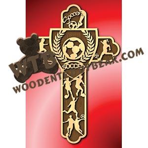 Soccer Cross fretwork scroll saw pattern |The Wooden Teddy Bear