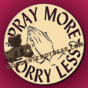 Pray More fretwork scroll saw pattern |The Wooden Teddy Bear