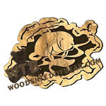 Manatees Rustic Wood Slab fretwork scroll saw pattern |The Wooden Teddy Bear