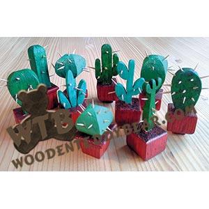 Compound Cut Cactus & Succulents fretwork scroll saw pattern |The Wooden Teddy Bear