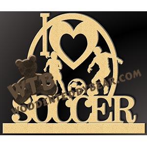 I Love Soccer fretwork scroll saw pattern |The Wooden Teddy Bear