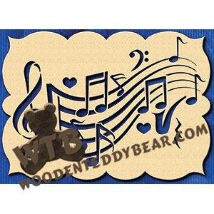 Music Plaque fretwork scroll saw pattern |The Wooden Teddy Bear