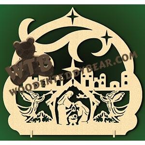 Nativity Plaque #1 fretwork scroll saw pattern |The Wooden Teddy Bear