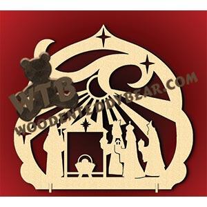 Nativity Plaque #2 fretwork scroll saw pattern |The Wooden Teddy Bear