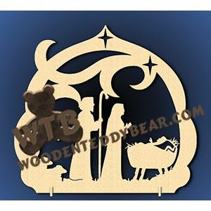 Nativity Plaque #3 fretwork scroll saw pattern |The Wooden Teddy Bear