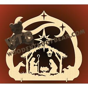 Nativity Plaque #4 fretwork scroll saw pattern |The Wooden Teddy Bear