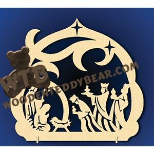 Nativity Plaque #6 fretwork scroll saw pattern |The Wooden Teddy Bear