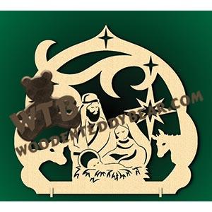 Nativity Plaque #7 fretwork scroll saw pattern |The Wooden Teddy Bear